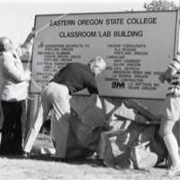 1988 Loso Hall, Groundbreaking Ceremony, Sign 03
