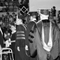 1985 Graduation, Faculty Walk 05