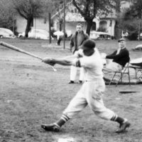 50's Baseball Action