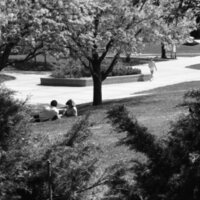 1985 Students, April Outdoor Candid Shots 08
