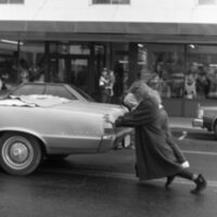 1985 Octoberfest Parade, Car Pushing 05
