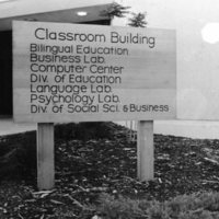 1975 Zabel Hall Sign