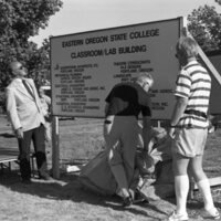 1988 Loso Hall, Groundbreaking Ceremony, Sign 11