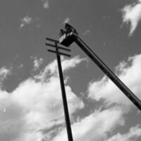 1983 Football Field, Lights Installation 06