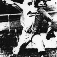 80's Baseball Player Negative