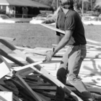1987 Homecoming Bonfire Set-up 10
