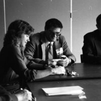1985 Students Meeting with Faculty 04