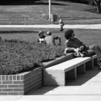 1985 Students, May Outdoor Candid Shots 10