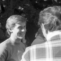 1983 Student Reception at President Dave Gilbert's House 03