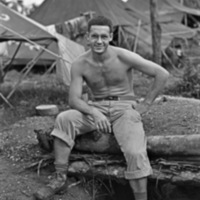 Fred Hill Sitting on Foxhole 1