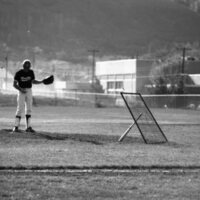 1985 Baseball Practice, Pitcher 02