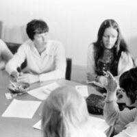 1972 Students, Faculty Meeting 04