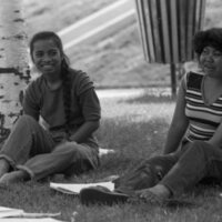1984 Students, Outdoors, Enjoying Sunshine 04