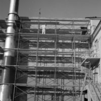 1971 Pierce Library Remodel, Scaffolding