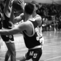 1991 Men's Basketball Action, Willamette University at EOSC 11