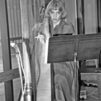 1984 1984 Students Serve Thanksgiving Dinner for Senior Citizens, Harpist 03