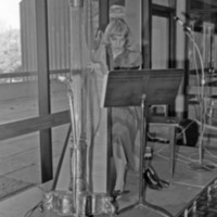 1984 1984 Students Serve Thanksgiving Dinner for Senior Citizens, Harpist 02