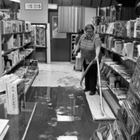 1978 Hoke Hall, Flood Bookstore Cleanup 04