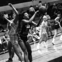 1987 Women's Basketball Action, George Fox at EOSC 30