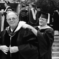 1981 Graduation, Faculty Outdoors 01