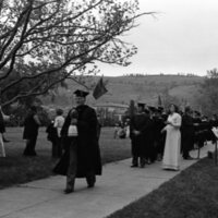 1977 Graduation, Faculty Walk 03