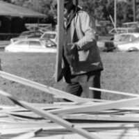 1987 Homecoming Bonfire Set-up 09