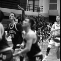 1991 Men's Basketball Action, Willamette University at EOSC 12