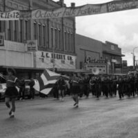 1985 Octoberfest Parade, McLoughlin Union High School Marching Band 02