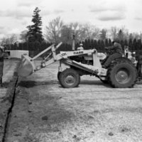 1985 Baseball Field, Scoreboard Installation 01