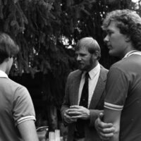 1984 Student Reception at President Gilbert's House 05