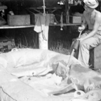 Allan Countryman Inflates Raft 1
