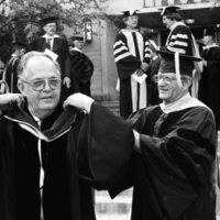 1981 Graduation, Faculty Outdoors 02