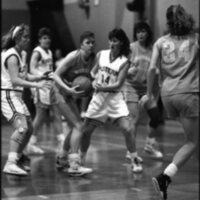 1991 Women's Basketball Action, Western Baptist at EOSC 02