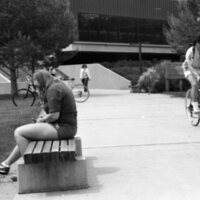 1985 Students, May Outdoor Candid Shots 34