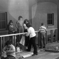 1983 Ackerman Elementary School, Painting Bicycle Racks 05