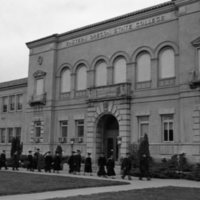 1977 Graduation, Faculty Walk 01