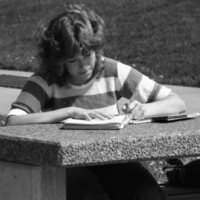 1985 Students, May Outdoor Candid Shots 25