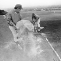 1988 Baseball, Central at EOSC, Mud Rake 03