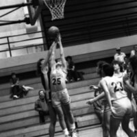 1987 Women's Basketball Action, George Fox at EOSC 08