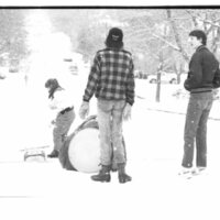 1988 Campus in Winter, Sledding 07