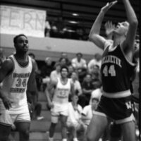 1991 Men's Basketball Action, Willamette University at EOSC 10