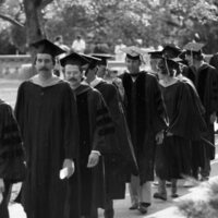 1979 Graduation, Faculty Walk 05