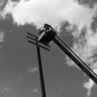 1983 Football Field, Lights Installation 05