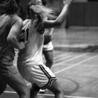 1991 Women's Basketball Action, Western Baptist at EOSC 13