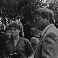 1984 Student Reception at President Gilbert's House 03
