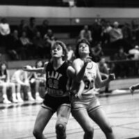 1987 Women's Basketball Action, George Fox at EOSC 03