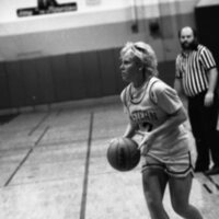1987 Women's Basketball Action, George Fox at EOSC 28