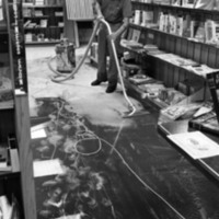 1978 Hoke Hall, Flood Bookstore Cleanup 02