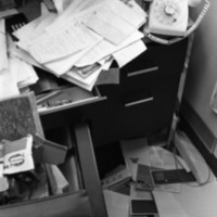 1978 Employee, Ralph Lewis' Office in Disarray 09