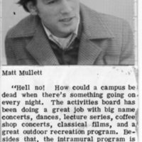 70's Student, Matt Mullett